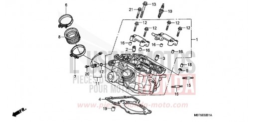 REAR CYLINDER HEAD XL1000V5 de 2005